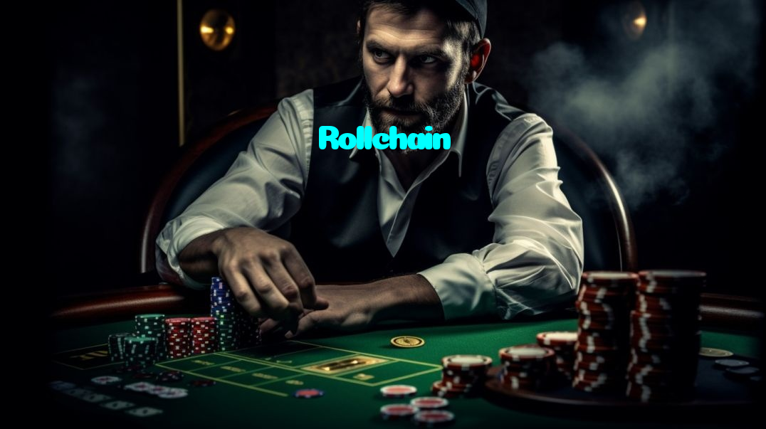Rollchain casino presented on mobile device in Pakistan with slots and live games